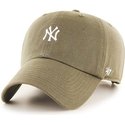 47-brand-curved-brim-small-logonew-york-yankees-mlb-clean-up-brown-cap