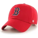 47-brand-curved-brim-boston-red-sox-mlb-clean-up-red-cap