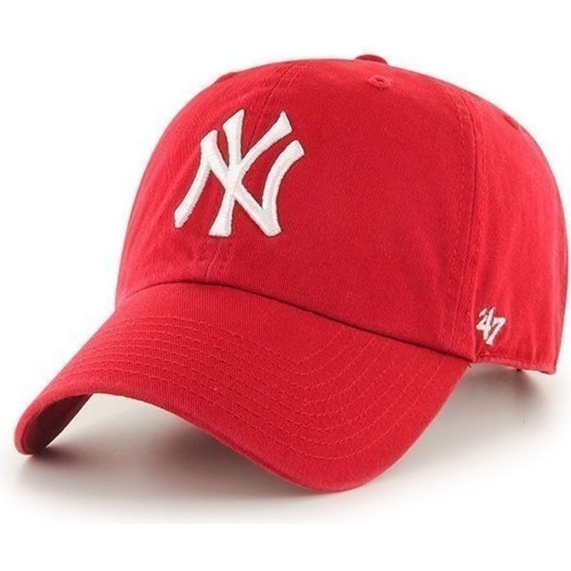 47-brand-curved-brim-new-york-yankees-mlb-clean-up-red-cap