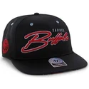 47-brand-flat-brim-script-logo-buffalo-sabres-nhl-black-snapback-cap