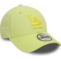 new-era-curved-brim-green-logo-9forty-league-essential-los-angeles-dodgers-mlb-light-green-adjustable-cap