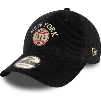 New Era Curved Brim The Empire State 9TWENTY Cord Cities and Beaches New York Black Adjustable Cap