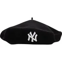 new-era-women-wool-beret-new-york-yankees-mlb-black-flat-cap