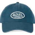 von-dutch-curved-brim-log-mid-blue-adjustable-cap