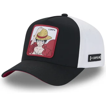 Capslab Curved Brim Monkey D. Luffy OP4 HAT One Piece Black and White Snapback Cap