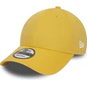 new-era-curved-brim-9forty-essential-yellow-adjustable-cap