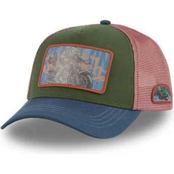 Von Dutch WOL CB Green, Red and Blue Trucker Hat