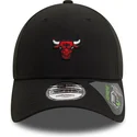 new-era-curved-brim-9forty-repreve-mini-logo-chicago-bulls-nba-black-adjustable-cap