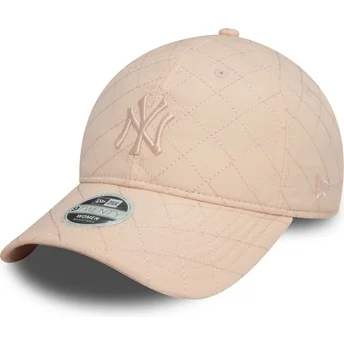 New Era Curved Brim Women 9TWENTY Padded New York Yankees MLB Pink Adjustable Cap