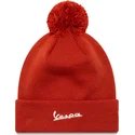 new-era-seasonal-cuff-vespa-piaggio-orange-beanie-with-pompom