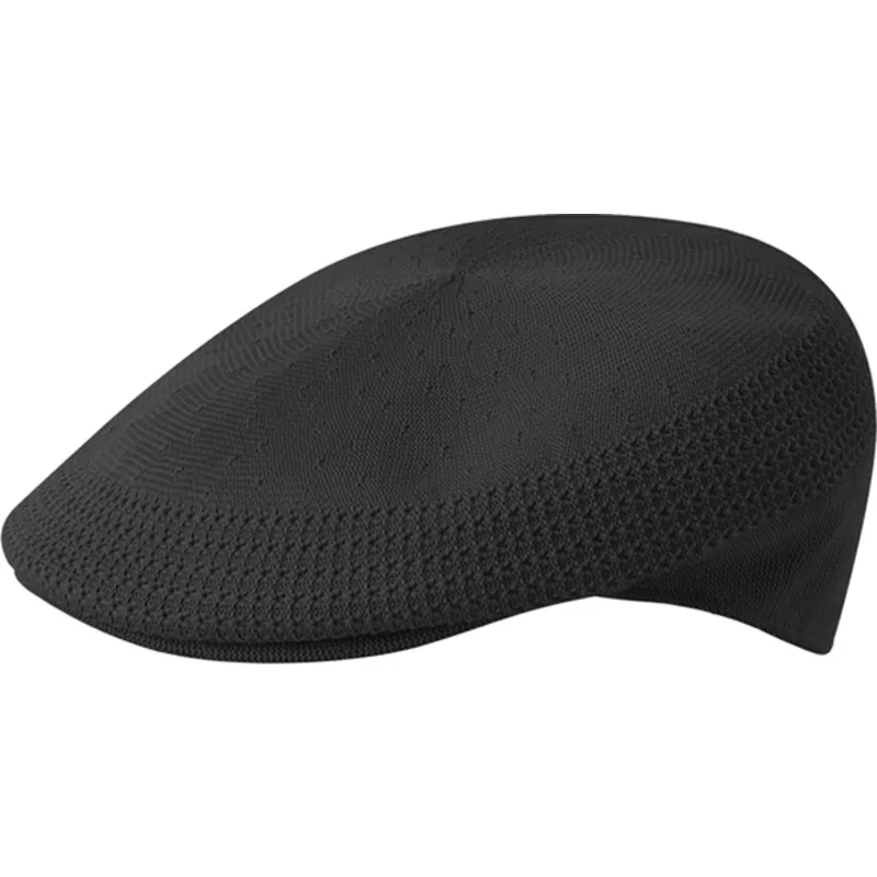 kangol-tropic-504-ventair-black-flat-cap