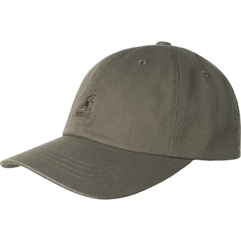 Kangol Curved Brim Washed Baseball Smog Grey Adjustable Cap