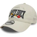 new-era-curved-brim-daffy-duck-9twenty-washed-looney-tunes-beige-adjustable-cap