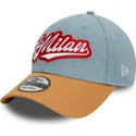 new-era-curved-brim-9forty-denim-ac-milan-serie-a-blue-and-brown-adjustable-cap