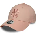 new-era-curved-brim-women-pink-logo-9forty-league-essential-new-york-yankees-mlb-pink-adjustable-cap