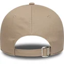 new-era-curved-brim-brown-logo-9forty-outline-new-york-yankees-mlb-light-brown-adjustable-cap