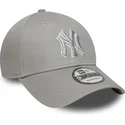 new-era-curved-brim-9forty-outline-new-york-yankees-mlb-grey-adjustable-cap