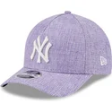 new-era-curved-brim-9forty-m-crown-a-frame-cotton-weave-new-york-yankees-mlb-purple-snapback-cap