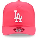 new-era-curved-brim-golfer-everyday-nylon-los-angeles-dodgers-mlb-pink-adjustable-cap