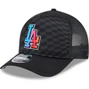 new-era-9forty-m-crown-a-frame-gradient-raceway-los-angeles-dodgers-mlb-black-trucker-hat