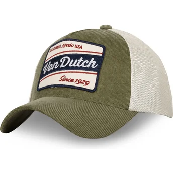 Von Dutch GRE Green and Beige Trucker Hat