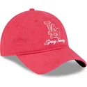 new-era-curved-brim-women-9twenty-pattern-spring-training-fan-pack-2025-los-angeles-dodgers-mlb-pink-adjustable-cap