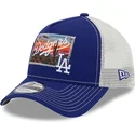 new-era-9forty-a-frame-patch-spring-training-fan-pack-2025-los-angeles-dodgers-mlb-blue-and-white-trucker-hat