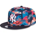 new-era-flat-brim-9fifty-printed-spring-training-fan-pack-2025-new-york-yankees-mlb-multicolor-snapback-cap