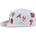 new-era-flat-brim-9fifty-scatter-spring-training-fan-pack-2025-mlb-grapefruit-league-logo-white-snapback-cap