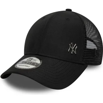 New Era 9FORTY Flawless New York Yankees MLB Black Adjustable Trucker Hat