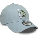 new-era-curved-brim-9forty-floral-icon-los-angeles-dodgers-mlb-blue-adjustable-cap