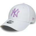 new-era-curved-brim-women-purple-logo-9forty-league-essential-new-york-yankees-mlb-white-adjustable-cap