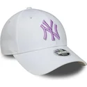 new-era-curved-brim-women-purple-logo-9forty-league-essential-new-york-yankees-mlb-white-adjustable-cap