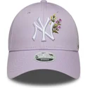 new-era-curved-brim-women-9forty-floral-icon-new-york-yankees-mlb-purple-adjustable-cap