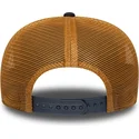 new-era-9seventy-stretch-snap-debossed-logo-new-york-yankees-mlb-navy-blue-and-brown-trucker-hat