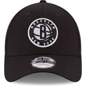 new-era-curved-brim-youth-9forty-the-league-brooklyn-nets-nba-black-adjustable-cap