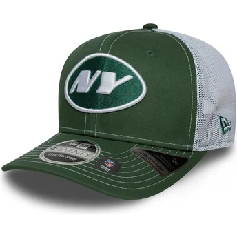 New Era 9SEVENTY Stretch Snap New York Jets NFL Green and White Trucker Hat