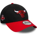 new-era-curved-brim-9forty-side-patch-chicago-bulls-nba-black-and-red-adjustable-cap
