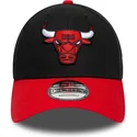 new-era-curved-brim-9forty-side-patch-chicago-bulls-nba-black-and-red-adjustable-cap
