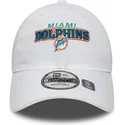 new-era-curved-brim-9twenty-washed-distress-miami-dolphins-nfl-white-adjustable-cap