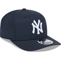 new-era-curved-brim-9seventy-stretch-snap-perf-new-york-yankees-mlb-navy-blue-snapback-cap