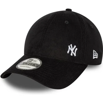 New Era Curved Brim 9FORTY Flawless Cord New York Yankees MLB Black Adjustable Cap