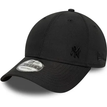 New Era Curved Brim Black Logo 9FORTY Tonal Flawless New York Yankees MLB Black Adjustable Cap