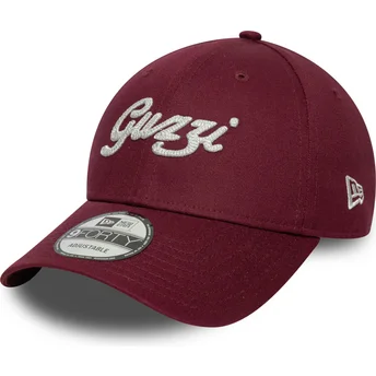 New Era Curved Brim 9FORTY Seasonal Moto Guzzi Maroon Adjustable Cap