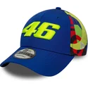 new-era-curved-brim-9forty-fanwear-valentino-rossi-vr46-motogp-blue-snapback-cap