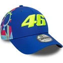 new-era-curved-brim-9forty-fanwear-valentino-rossi-vr46-motogp-blue-snapback-cap