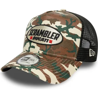 New Era A Frame Scrambler Ducati Motor MotoGP Camouflage Trucker Hat