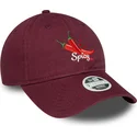 new-era-curved-brim-women-9twenty-phrase-spicy-maroon-adjustable-cap