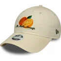 new-era-curved-brim-women-9twenty-phrase-mi-media-naranja-beige-adjustable-cap