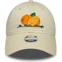 new-era-curved-brim-women-9twenty-phrase-mi-media-naranja-beige-adjustable-cap